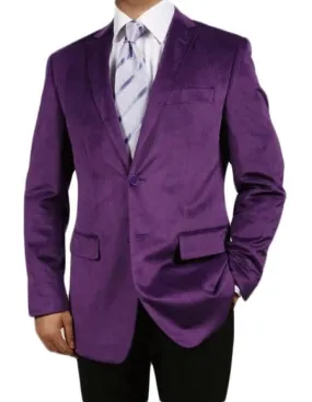 Alberto Nardoni Brand PURPLE VELVET BLAZERS FOR MEN velour Men's blazer