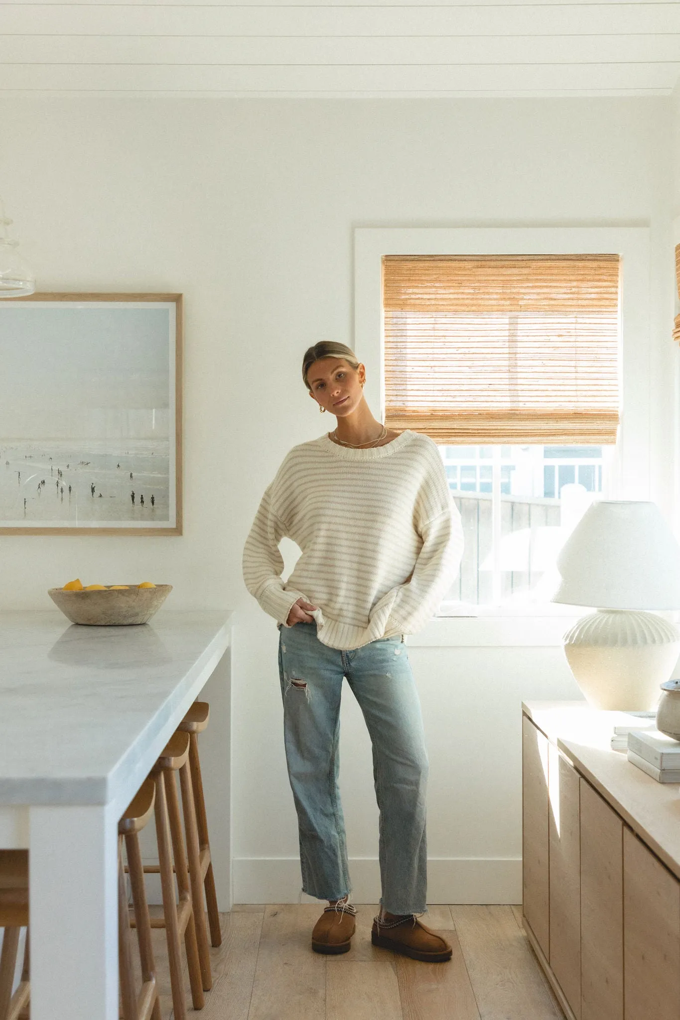 Beachcomber Oversized Knit Striped Sweater