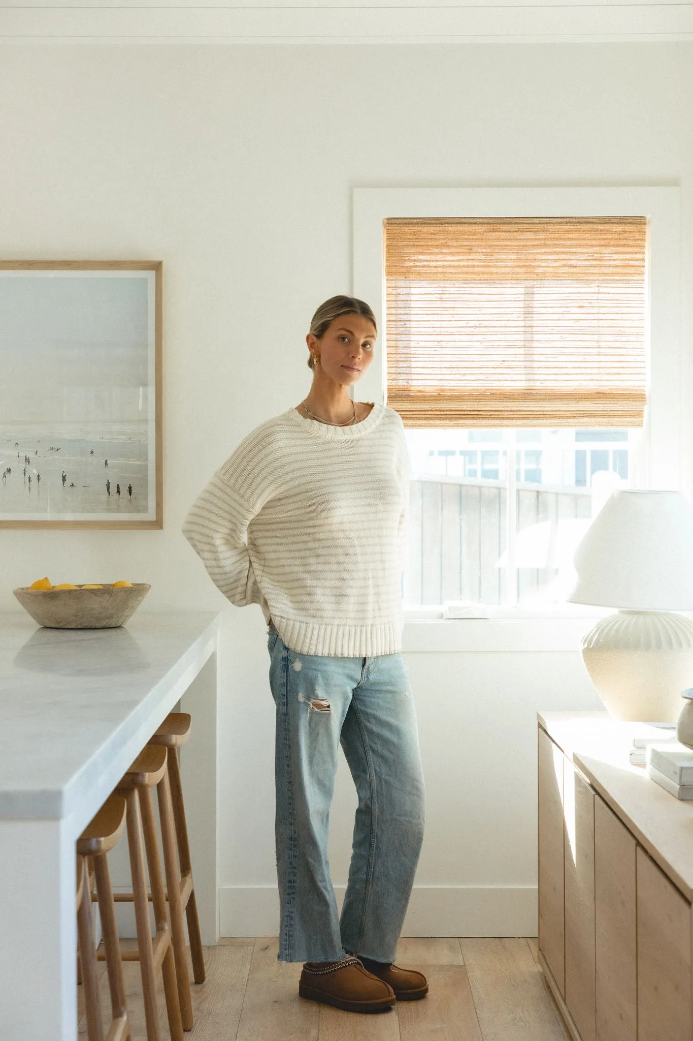 Beachcomber Oversized Knit Striped Sweater