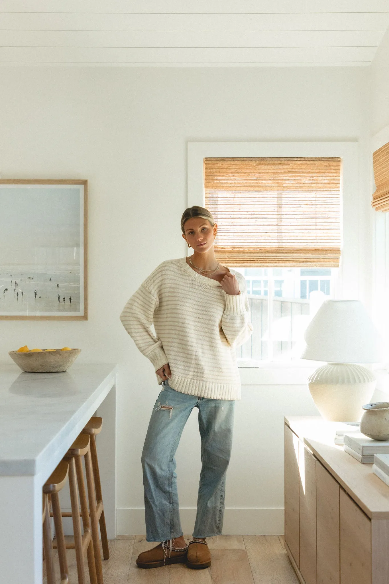 Beachcomber Oversized Knit Striped Sweater