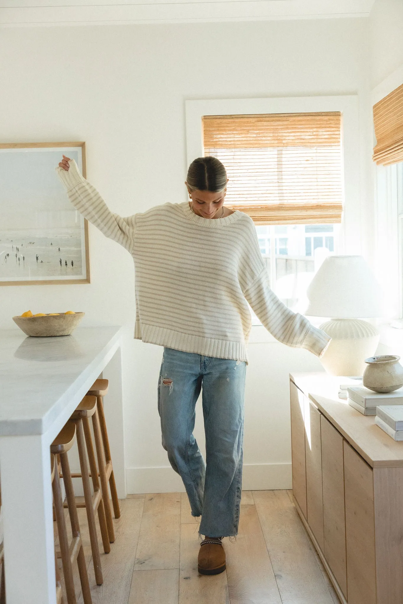 Beachcomber Oversized Knit Striped Sweater