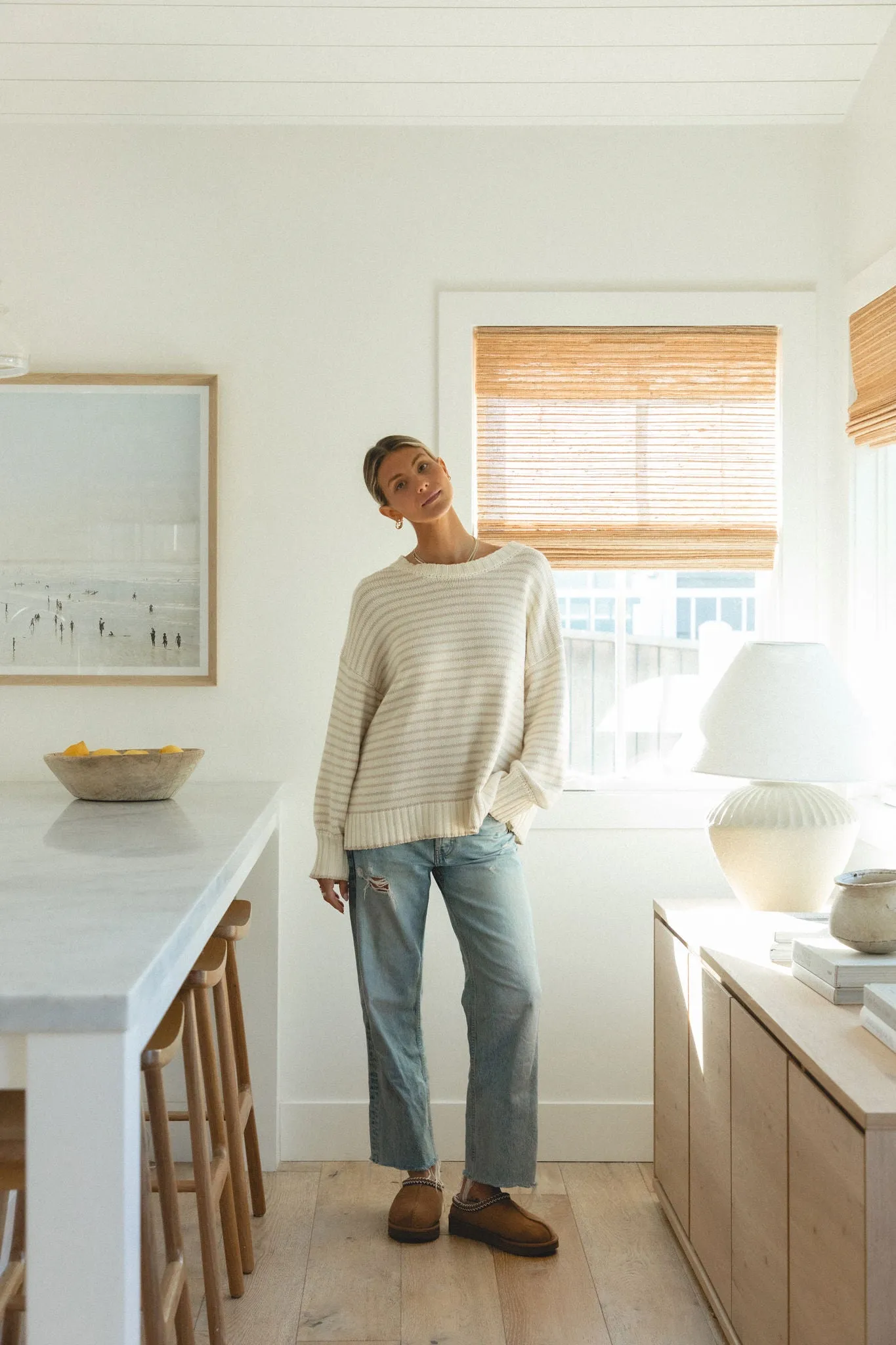 Beachcomber Oversized Knit Striped Sweater