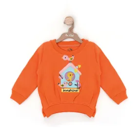 Bird house Orange Sweatshirt