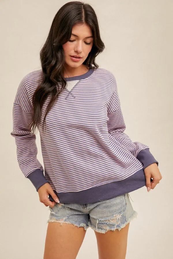 Bitzy Oversized Stripe Sweatshirt