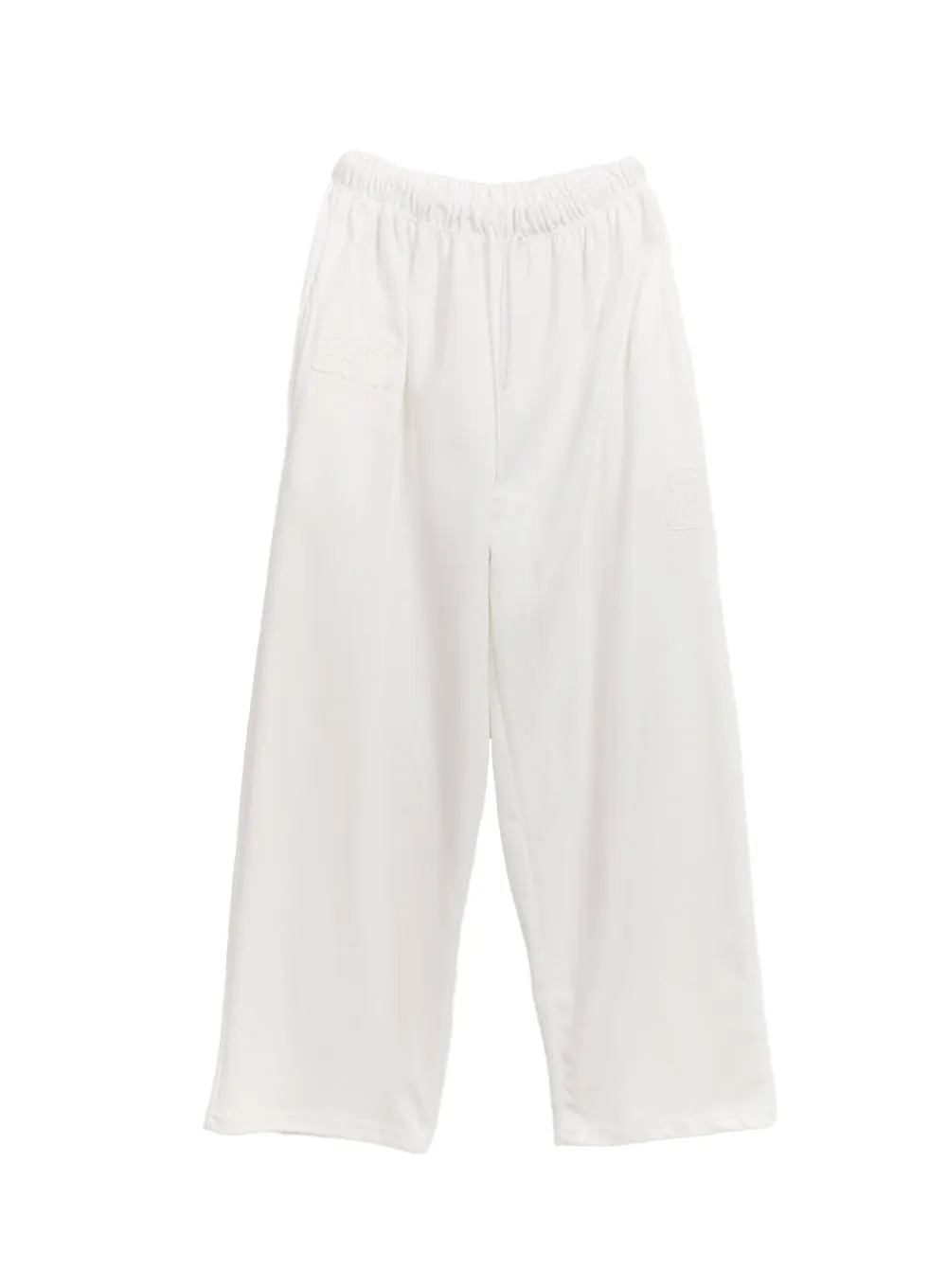 Cozy Embroidered Wide-Leg Sweatpants CF506