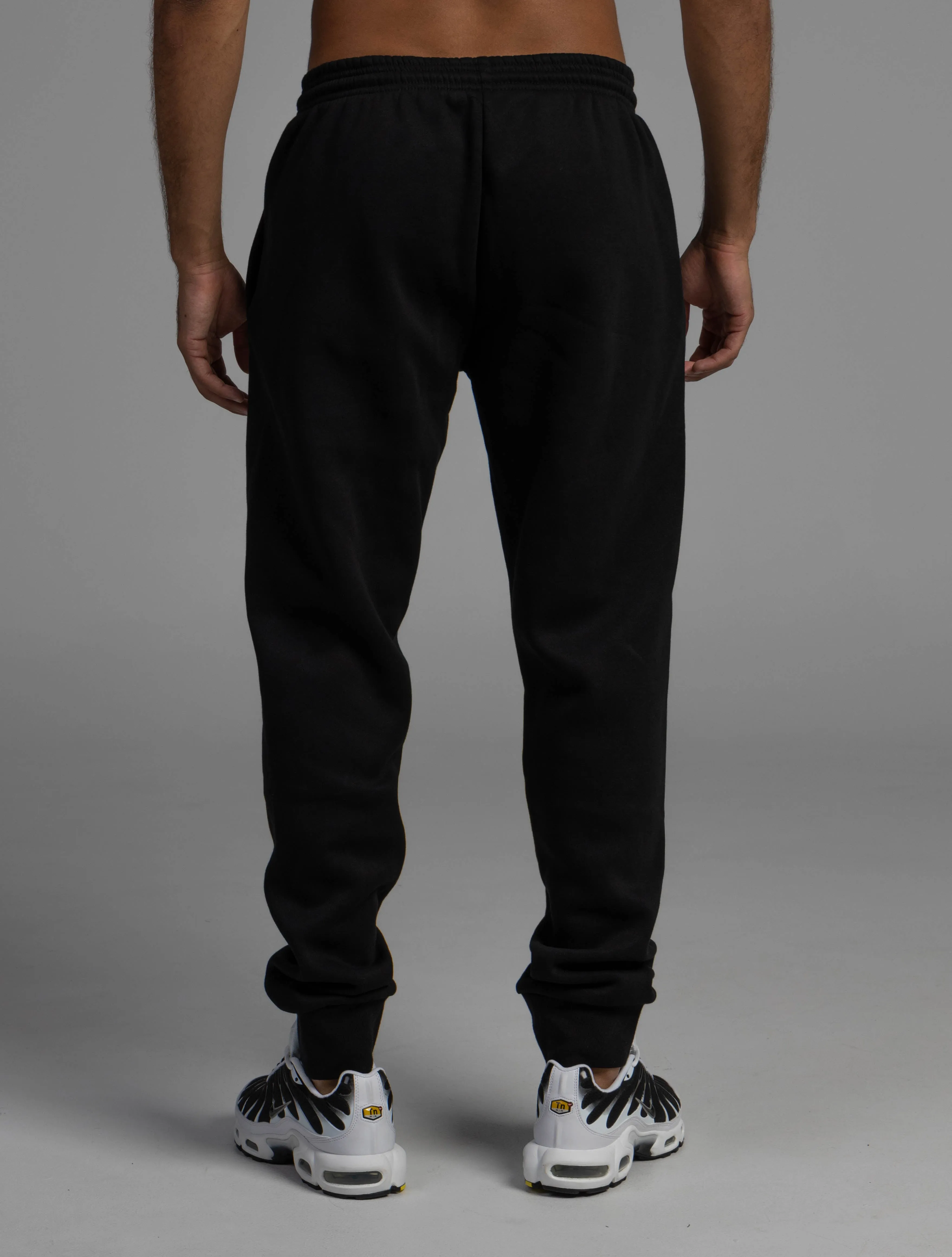 FELT TRACK PANTS - BLACK