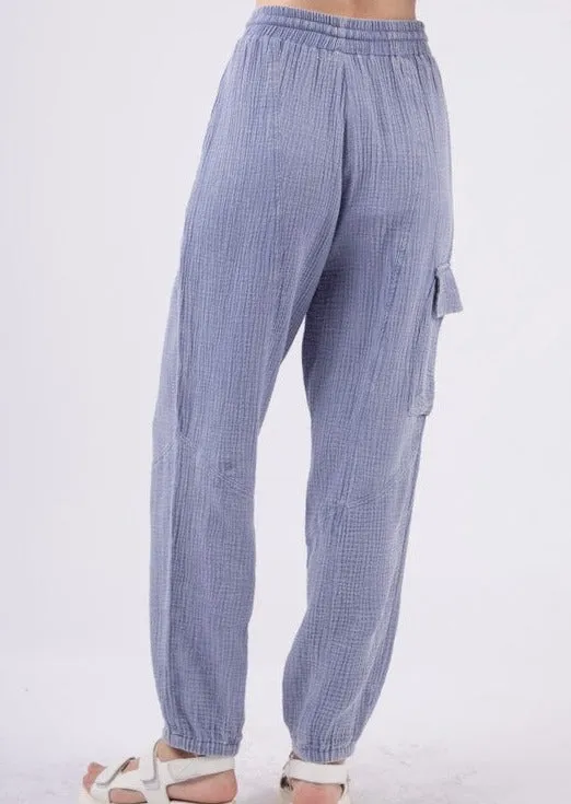 FINAL SALE - Comfy Gauze Joggers - 2 Colors!