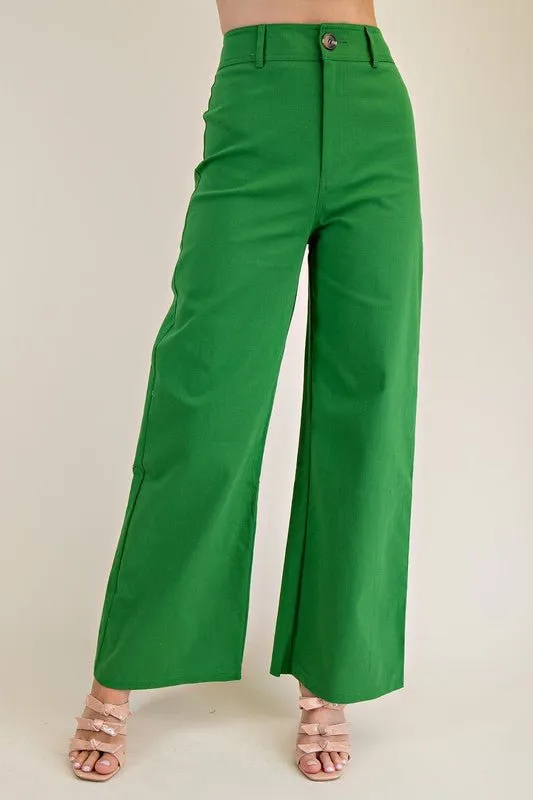 Fling High-Waisted Pants - Green