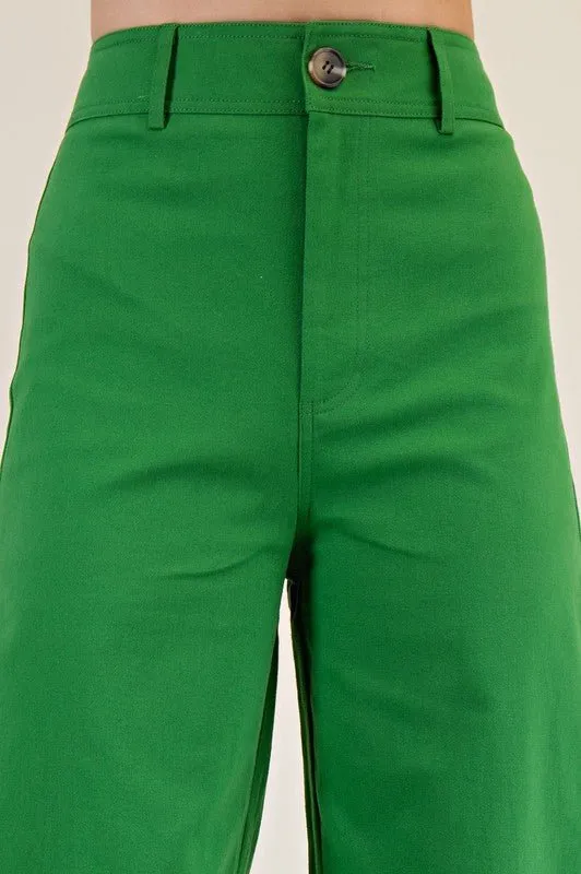 Fling High-Waisted Pants - Green