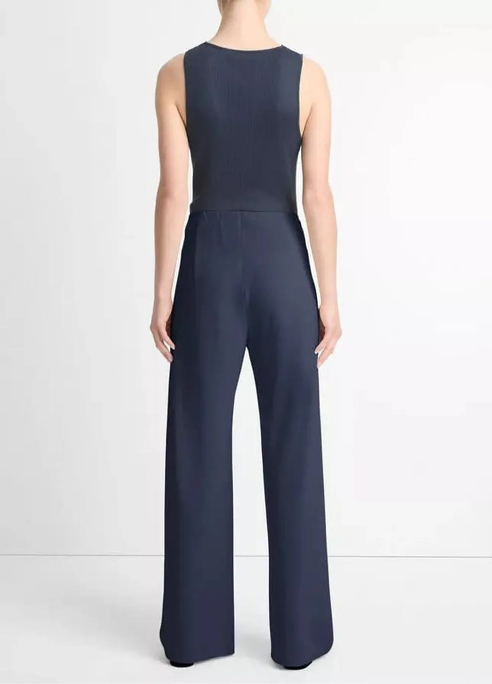 High Waisted Bias Pant in Coastal