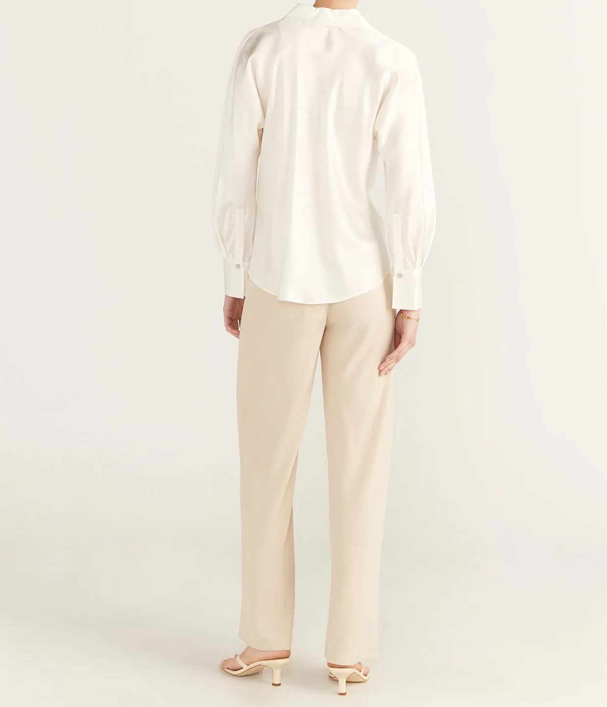 High Waisted Bias Pant in Shell