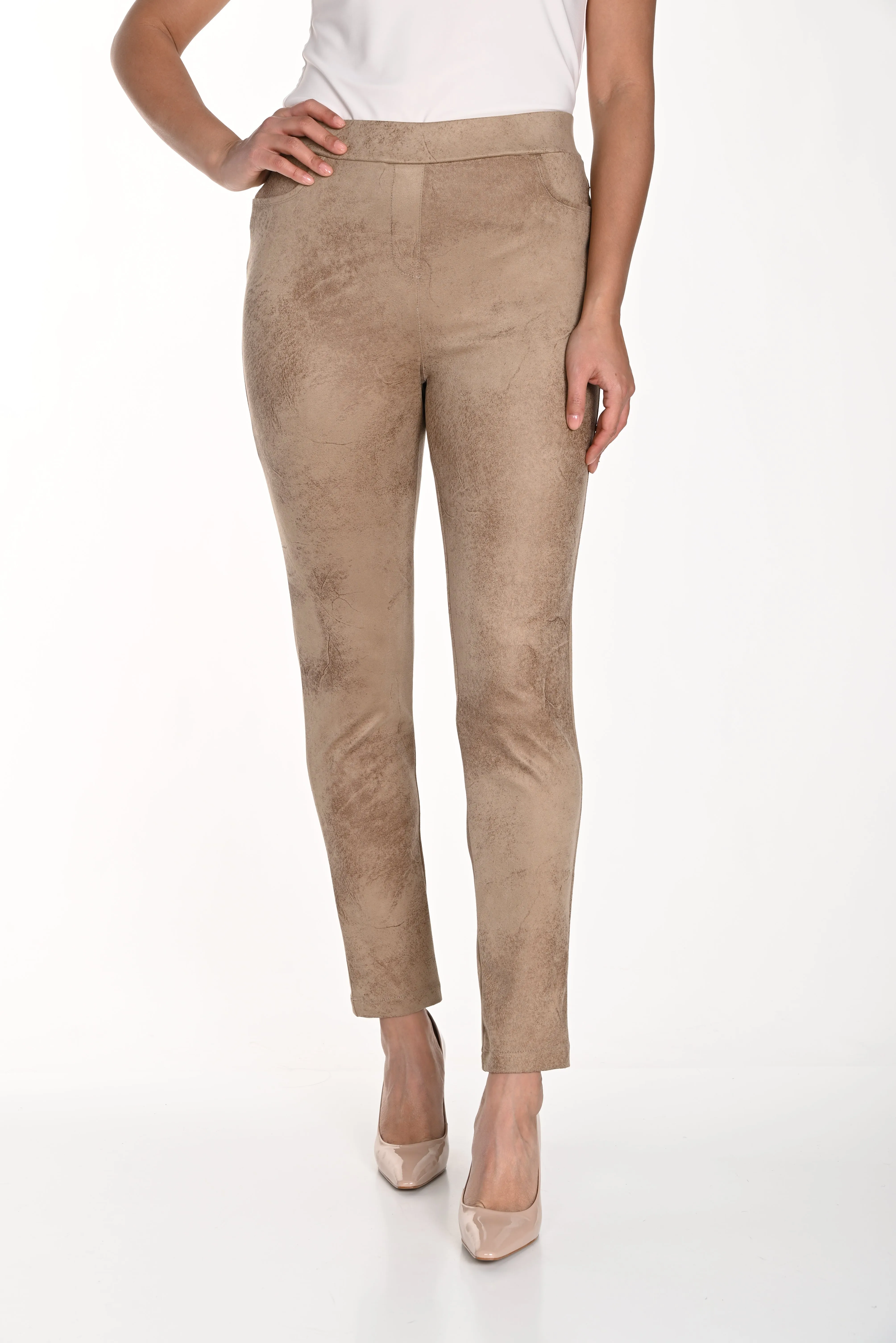 High-Waisted Skinny Trousers