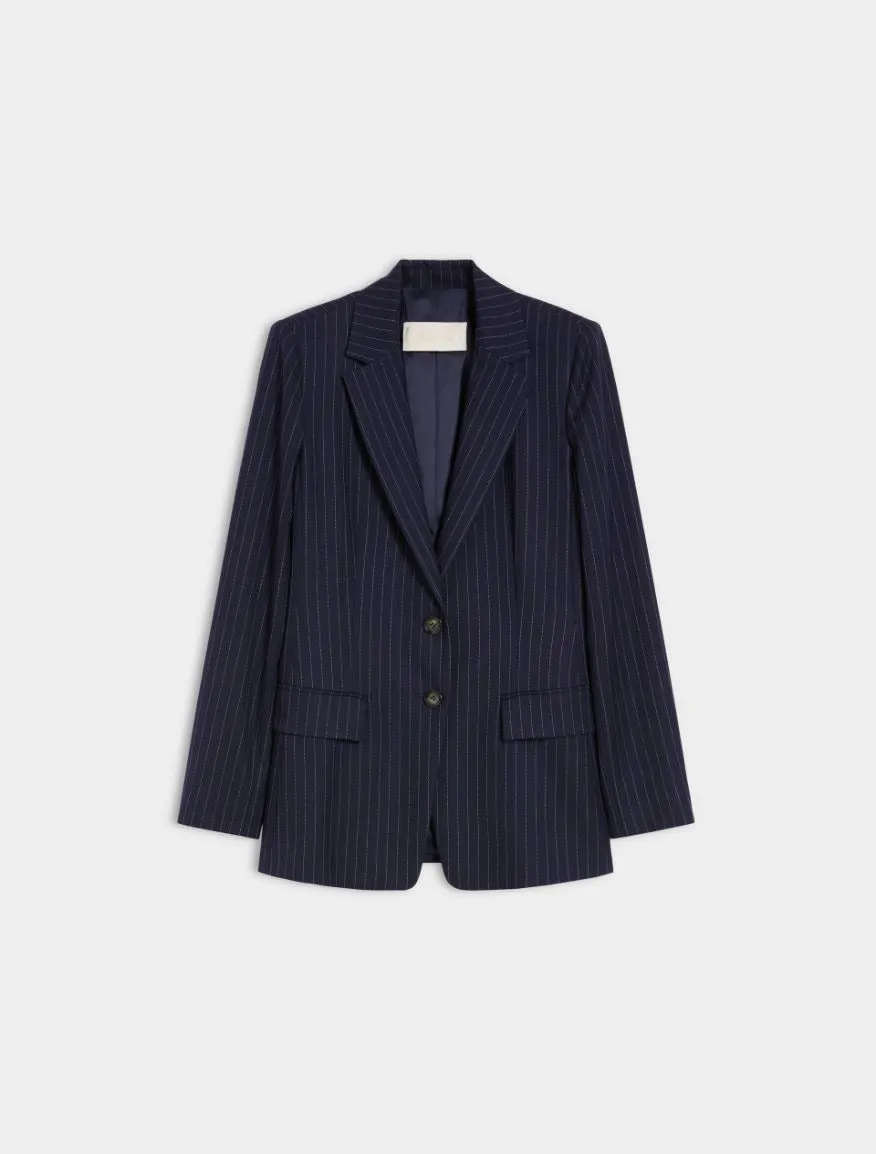 IBLUES Pinstripe Navy Blazer