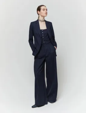 IBLUES Pinstripe Navy Blazer