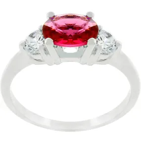 Oval Quartet Cubic Zirconia Ring