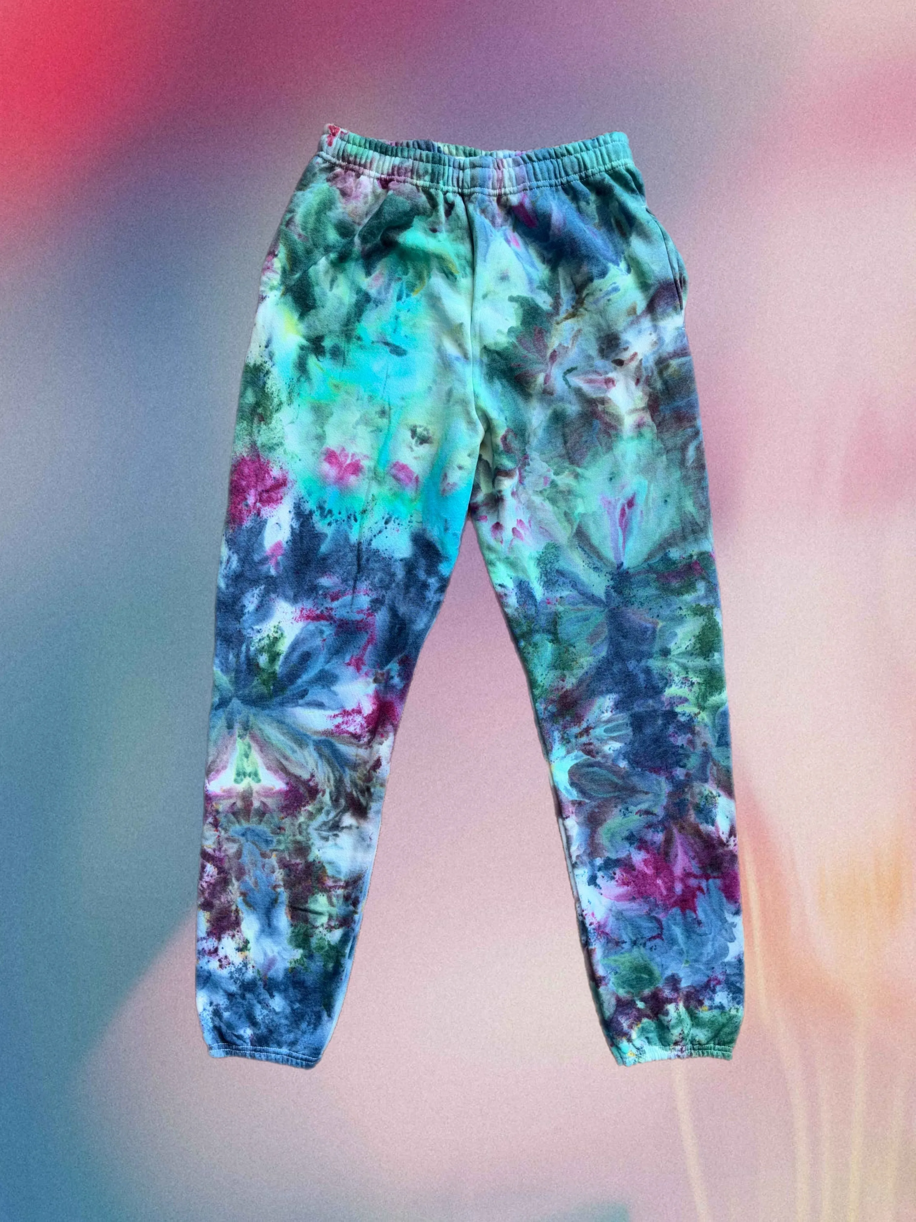 Tie-Dyed Sweatpants - "Ocean" colorway