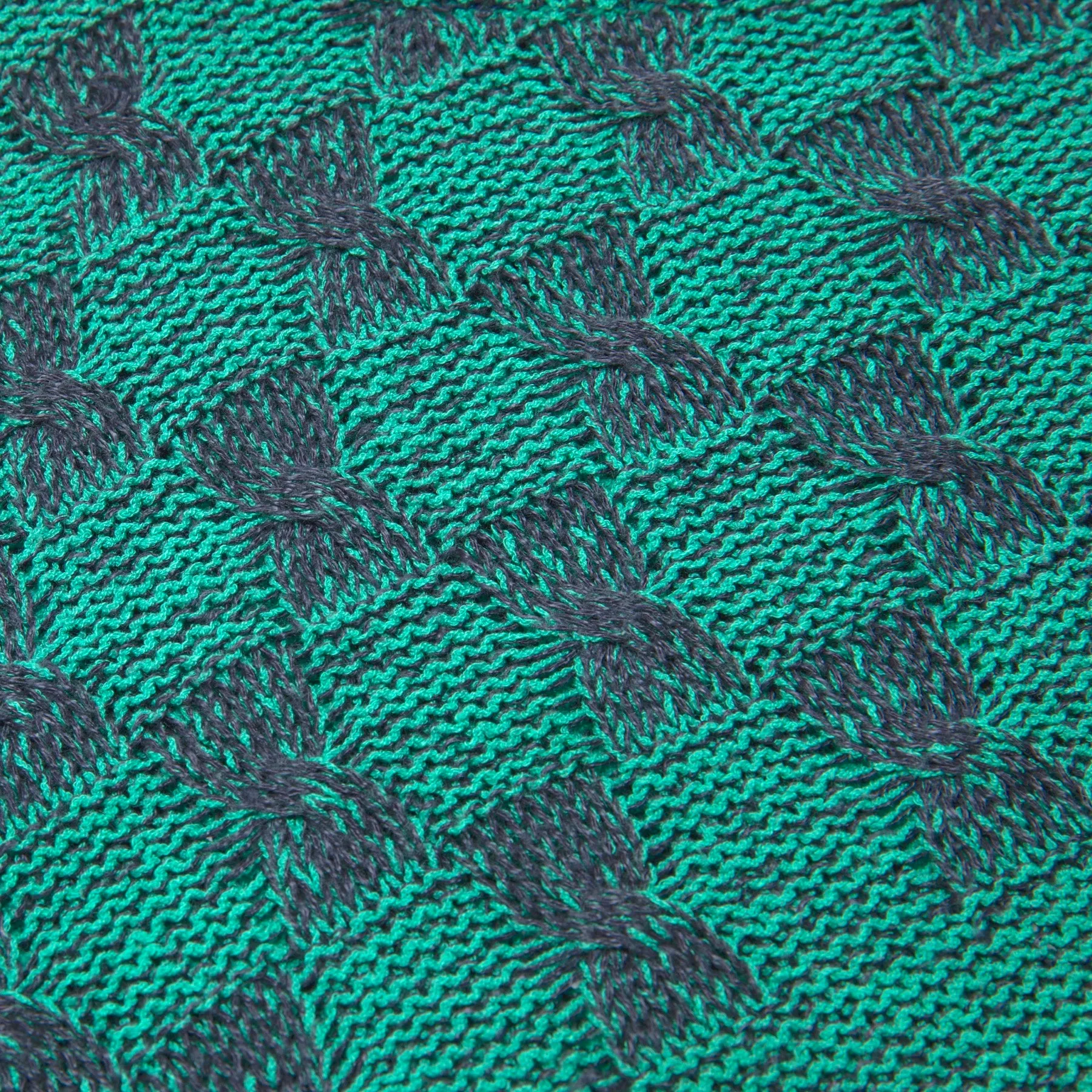 Two Ply Cotton Linen Yarn Cable Twist Checkerboard Pullover