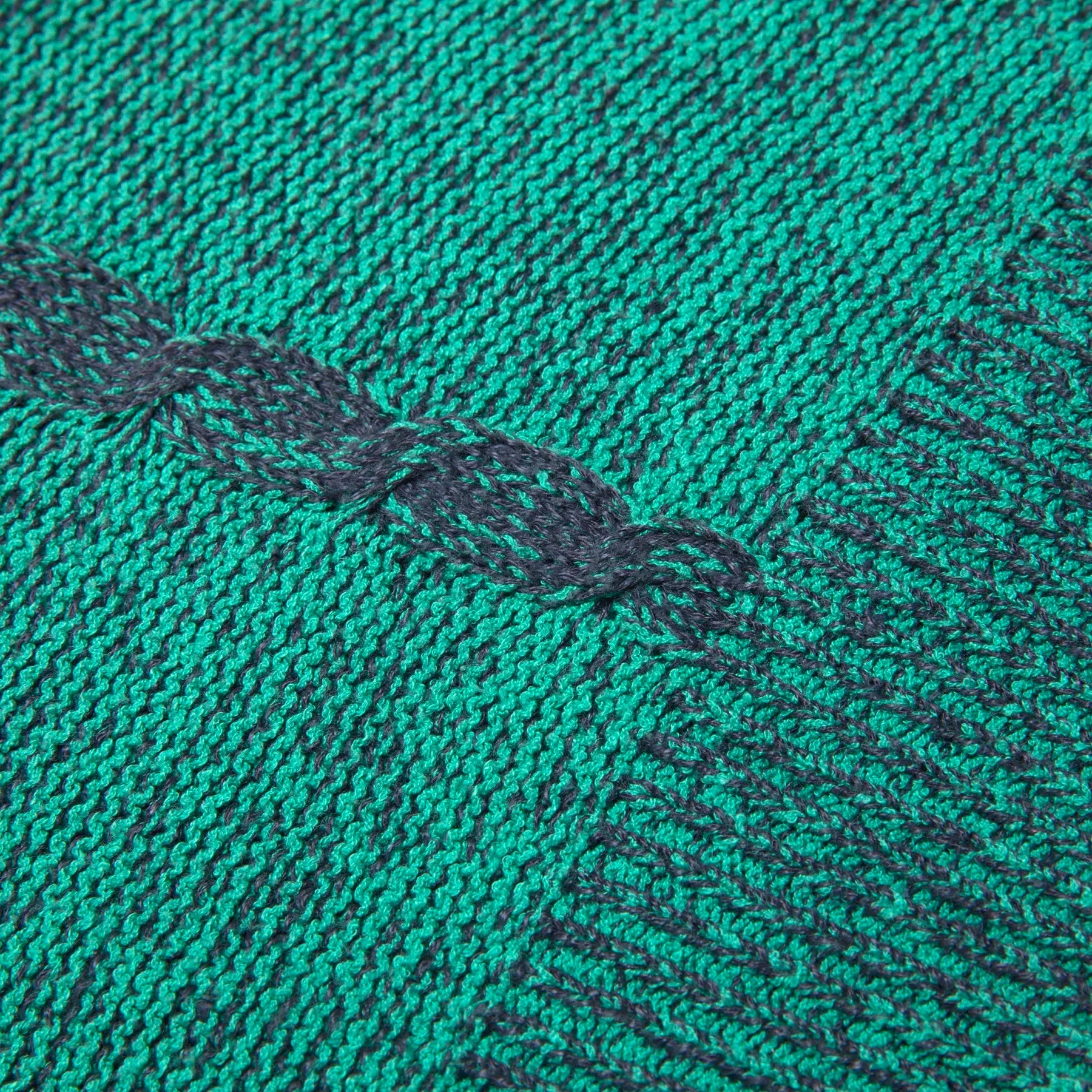 Two Ply Cotton Linen Yarn Cable Twist Checkerboard Pullover
