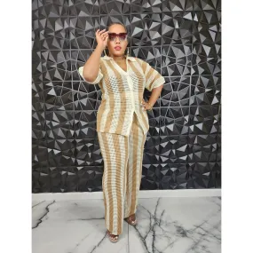 Vivian Pant Set (Tan)