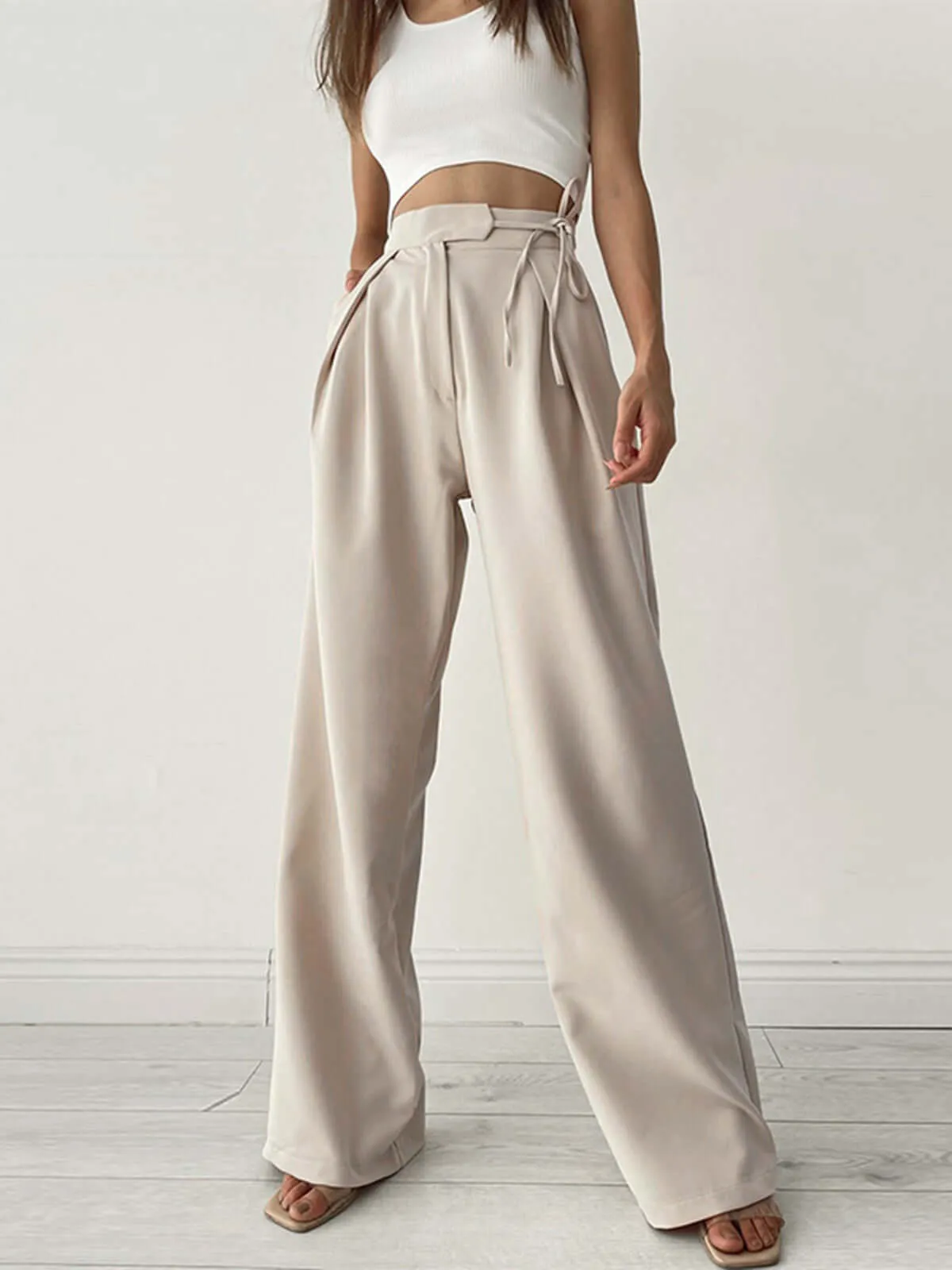 Women's High-Waisted Wide-Leg Palazzo Pants